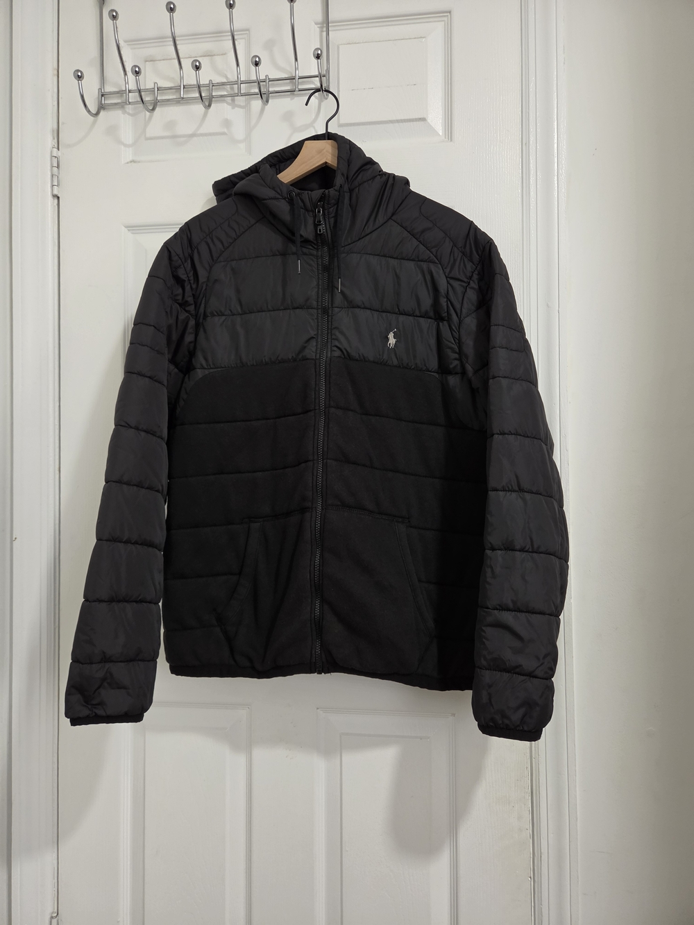Polo by Ralph Lauren Black Quilted Hooded Jacket